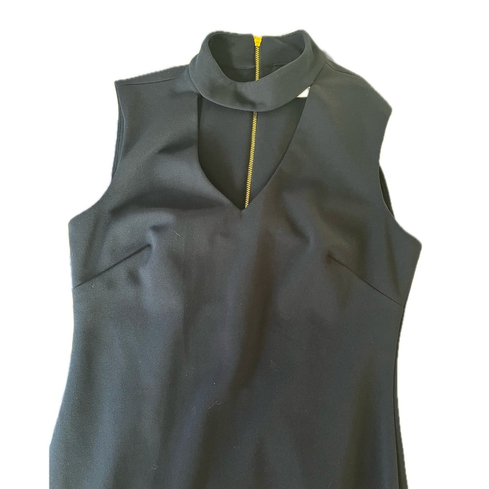 Calvin Klein Navy Sleeveless Mock Neck Sheath Dress - Women's Size 2 - Picture 6 of 11